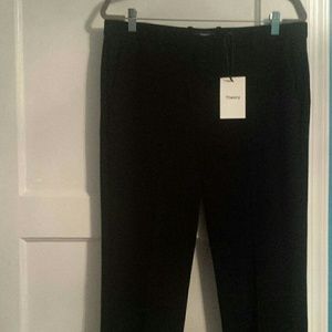 Theory Black Straight-Leg Pant.